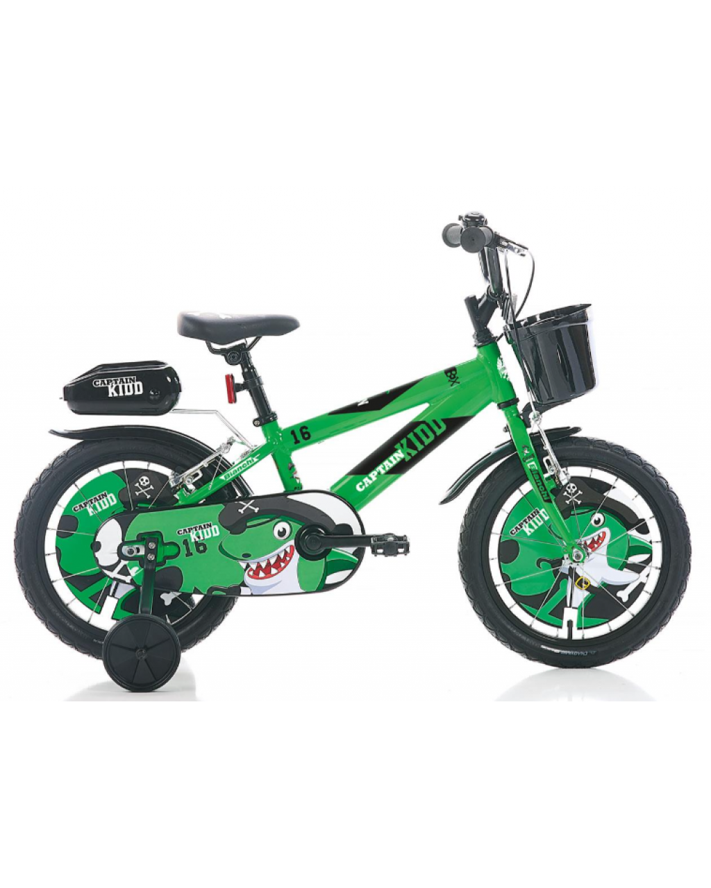 BIANCHI CAPTAIN KIDD 16 16'' 1-V VB YEŞİL-SİYAH ÇOCUK BİSİKLETİ BIANCHI CAPTAIN KIDD 16 16'' 1-V VB YEŞİL-SİYAH ÇOCUK BİSİKLETİ