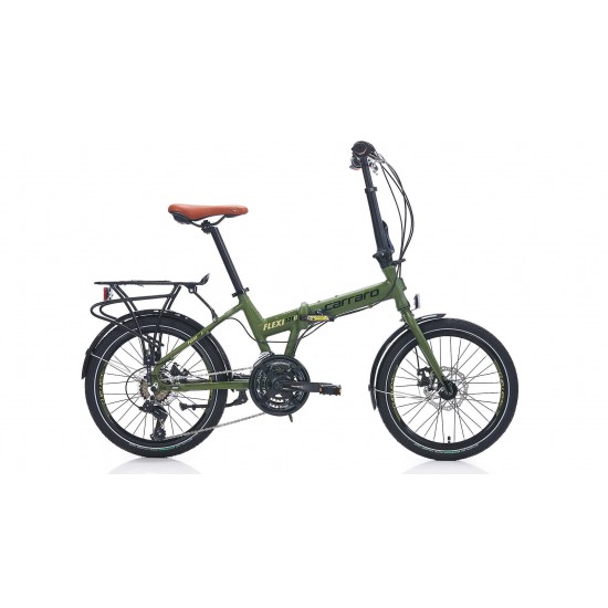 CARRARO FLEXI 121D 20'' 21-V MD MAT HAKİ YEŞİL-SİYAH KATLANIR BİSİKLET