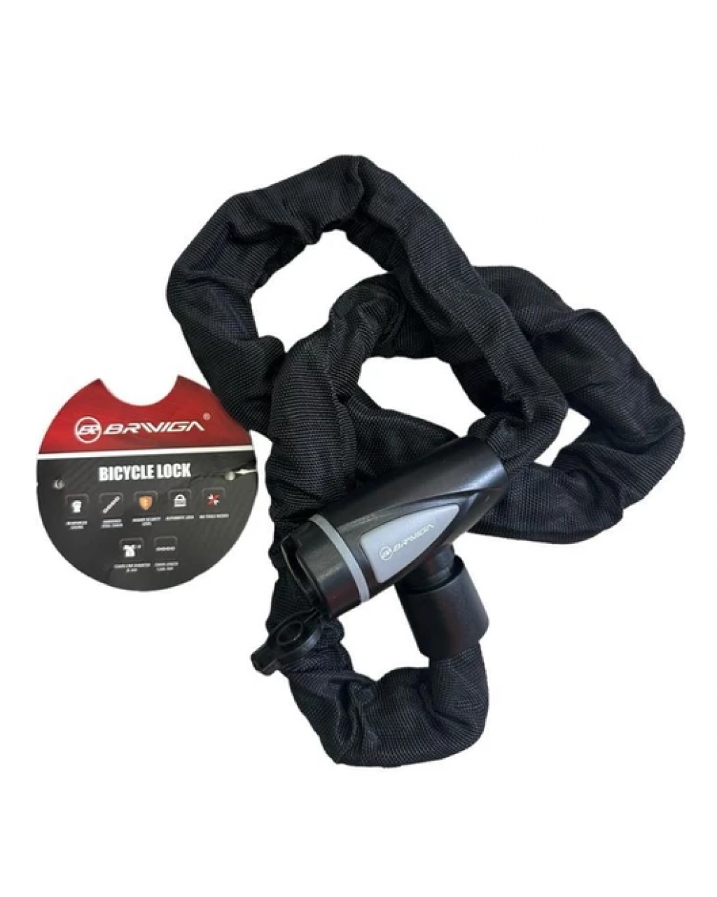 BRIVIGA ZİNCİR KİLİT ANAHTARLI 2S07 SİYAH 8X1200 