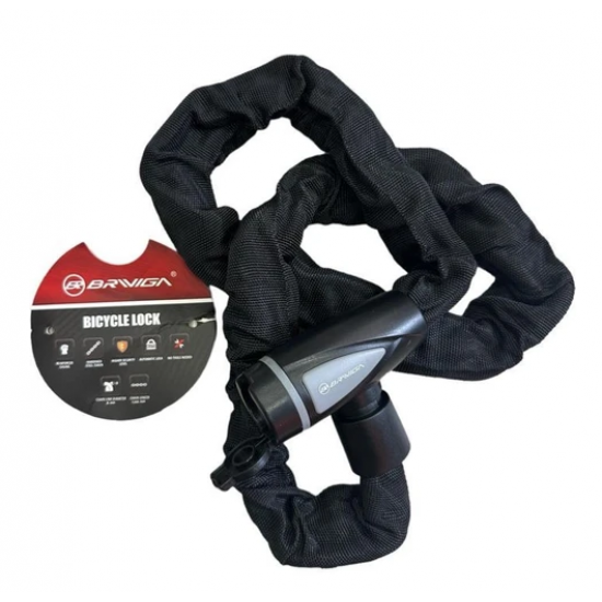 BRIVIGA ZİNCİR KİLİT ANAHTARLI 2S07 SİYAH 8X1200