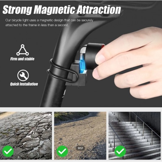 LOOP-100 Gaciron Akıllı Fren Bisiklet Arka Lambası