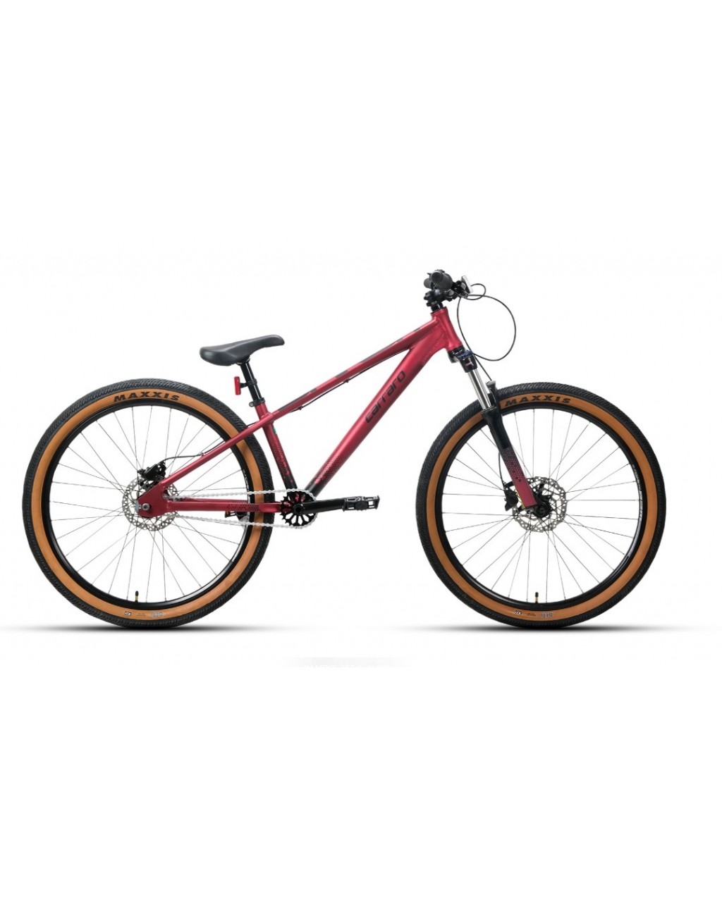 CARRARO BANDIT 26" 1-V HD MAT KOYU KIRMIZI SİYAH DİRT JUMP BİSİKLET