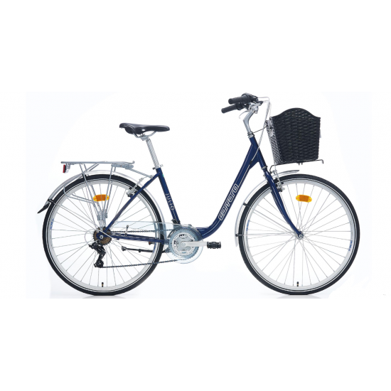 CARRARO JULIO 28" 21-V VB METALİK MAVİ-GÜMÜŞ 43CM ŞEHİR BİSİKLETİ