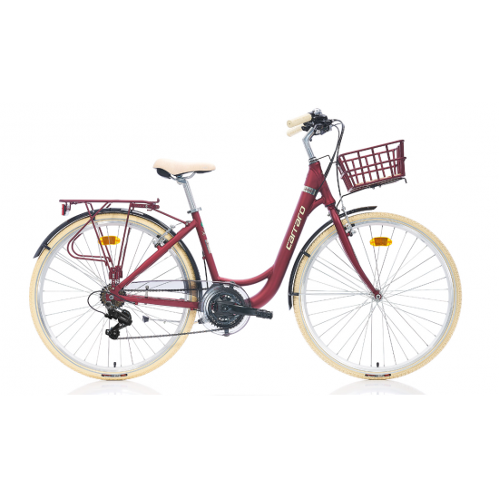 CARRARO JULIET 28 28" 21-V VB MAT KİREMİT-KROM-KREM 43CM ŞEHİR BİSİKLETİ