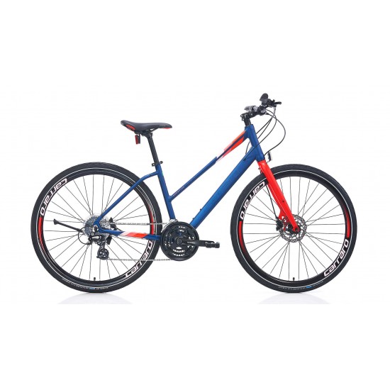 CARRARO SPORTIVE 325 28" 24-V HD MAT LACİVERT-NAR ÇİÇEĞİ 44CM ŞEHİR BİSİKLETİ