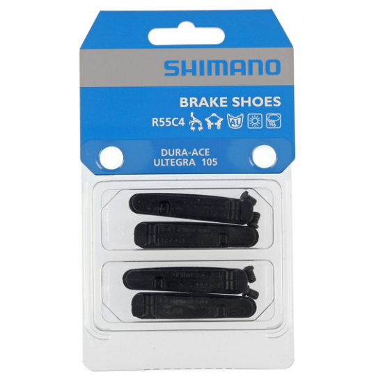 SHIMANO R55C4 Kartuş tipi fren pabuçları ve tespit civataları (2 çift) DURA-ACE ULTEGRA 105