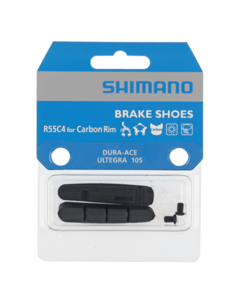 SHIMANO R55C4 Karbon jant için kartuş tipi fren pabuçları ve tespit civataları DURA-ACE ULTEGRA 105