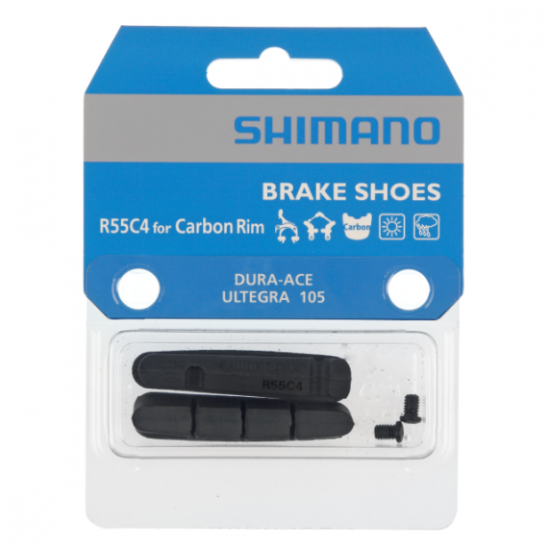 SHIMANO R55C4 Karbon jant için kartuş tipi fren pabuçları ve tespit civataları DURA-ACE ULTEGRA 105