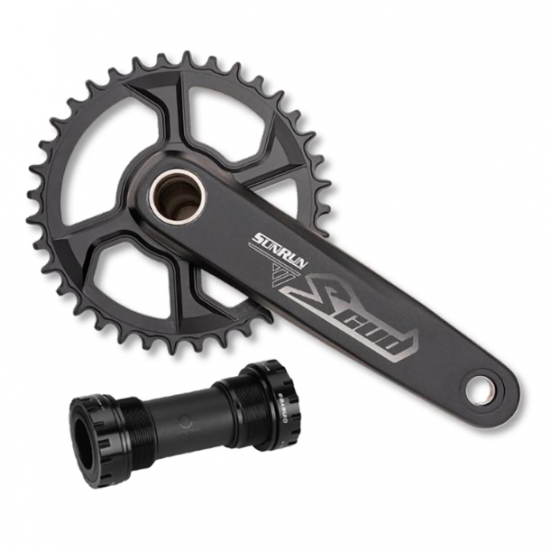 SUNRUN Aynakol SCUD-712 - 34T,170 mm,Hollowtech Göbek,Siyah SUNRUN Aynakol SCUD-712 - 34T,170 mm,Hollowtech Göbek,Siyah