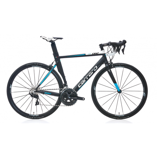 CARRARO RACE 062 28" 22-V CB MAT SİYAH-BEYAZ-TURKUAZ 54CM YOL BİSİKLETİ