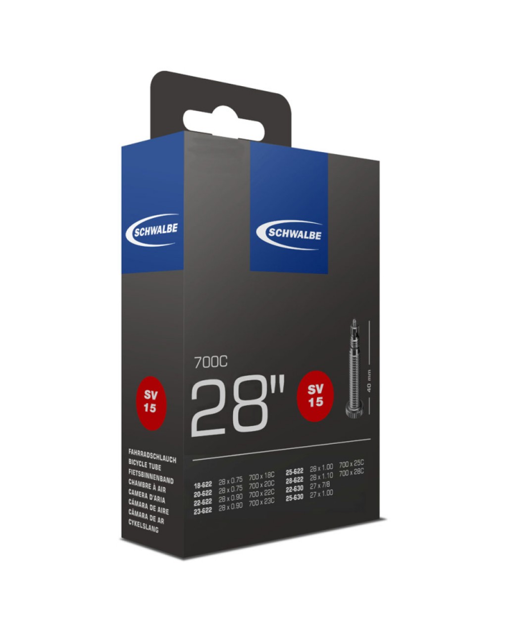 SCHWALBE İÇ LASTİK 28" 700X18/28C SV15 40MM İNCE SİBOP